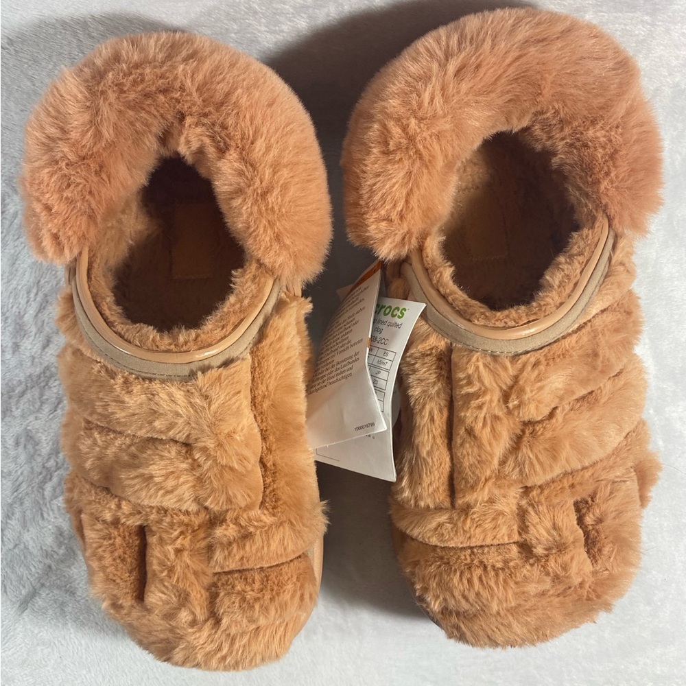 CROCS Stomp Quilted Clog 208938-2CC Cork Brown Size W7 M5 NWT - Picture 3 of 9